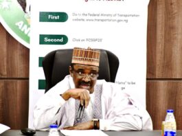 Sen. Said A. Alkali. Addressing stakeholders on Transportation sector on the Development on mandatory training and certification programme for trailer and tanker drivers.