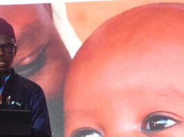 Dr. Iziaq Adekunle Salako, Honourable Minister of State for Health & Social addressing a high-level panel at the margin of 78th World Health Assembly in Geneva, Switzerland today, Wednesday 21 May 2025.