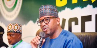 Chairman, National Sports Commission, Mallam Shehu Dikko declaring open the 2-day capacity workshop for Sports officers/professionals of the NSC at the media centre, MKO Abiola National Stadium Abuja recently