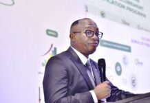 Director-General, Bureau of Public Procurement (BPP) Dr. Adebowale A. Adedokun, MCIPS, ACFE giving his opening remarks during the BPP Launch of Nigeria Procurement Certification Portal in Abuja
