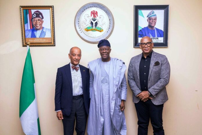 Edun and Interswitch FROM LEFT TO RIGHT 1. Sir. Ken Olisa- Chairman Interswitch 2. Wale Edun- Honourable Minister of Finance and Coordinating Minister of the Economy. 3. Micheal Elegbe -GMD/Founder Interswitch