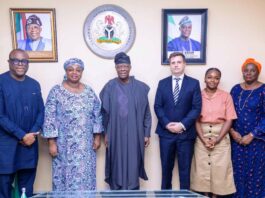 FROM LEFT TO RIGHT 1. Dr. Ify Isiekwe 2. Fadekemi Abiru- Economist/FCDO 3. Wale Edun-Honourable Minister of Finance and Coordinating Minister of the Economy 4. Nicholas Baynham- FCDO 5. Adiya Ode- Propcom+ 6. Gloria Ekpo- Propcom+