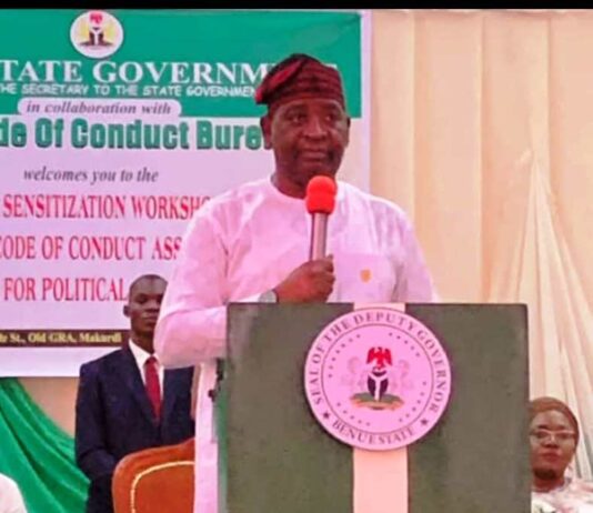 Executive Governor of Benue State, His Excellency Rev. Dr. Hyacinth Iormem Alia
