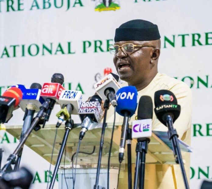 Honourable Minister Engr. Prof. Joseph Terlumun Utsev The Honourable Minister of Water Resources and Sanitation, Engr. Prof. Joseph Terlumun Utsev presenting his scorecard in the Water and Sanitation Sector during the 8th edition of the Ministerial Press Briefing in Abuja