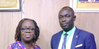 L-R: Dr. Magdalene Ajani, Permanent Secretary, Ministry of Interior and Mr Raphael Towoju, Chairman, NUJ Fed Information Chapel