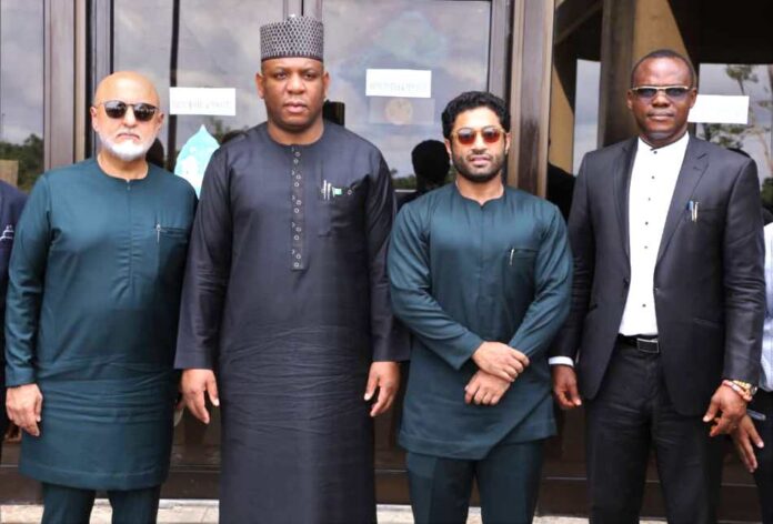 Minister Visits Premium Steel L-R: The Vice Chairman Premium Steel and Mines Ltd, Mahesh Vaswani; the Honourable Minister of Steel Development, Prince Shuaibu Abubakar Audu; MD/CEO, Premium Steel and Mines Ltd PSML, Sahil Vaswani with the Permanent Secretary, Ministry of Steel Development, Dr. Chris Osa Isokpunwu during the Facility Tour of Premium Steel and Mines Ltd Aladja, Delta State on Thursday, 22nd of May 2025.