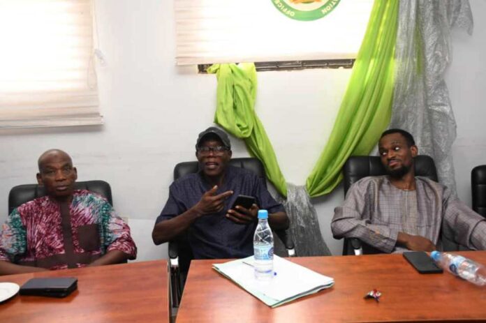 OSGOF Conducts Exams L-R, The Acting Director of Human Resources, Mr. Oseni Abiodun and other officials supervising the Promotion Examination at the Conference Room of the Office of the Surveyor General of the Federation in Abuja on Wednesday, 21st May, 2025.