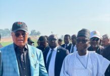 R - L : RMAFC Chairman, Dr Muhammed Bello Shehu OFR and H.E Gov. Umoh Bassey Eno during the inspection of the Arise Resort in Uyo Akwa Ibom State