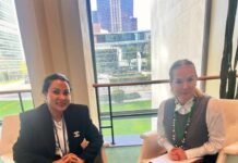 L-R. Dr. Doris Uzoka-Anite, CFA. Honourable Minister of State for Finance, Nigeria with Diana Janse, Sweden’s State Secretary for International Development Cooperation, holding bilateral talks in New York, USA