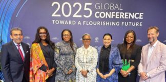 L to R: V Shankar is Co-Founder and Chief Executive Officer of Gateway Partners, Tshepidi Moremong, COO of Africa 50, Rachel Moré-Oshodi is the CEO & Managing Director of ARM-Harith Infrastructure Investment Ltd, British Robinson, Chair, Africa, Milken Institute, HMS, Finance, Dr. Doris Uzoka-Anite, CFA, Marlene Ngoyi, CEO of the Fund for Export Development in Africa (FEDA), Dan Keeler, Founder and editor-in-chief at Frontier Markets News