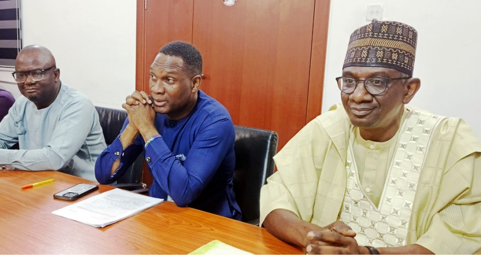 R-L: Director, Civil Infrastructure, Engr. Nasir M. Bello, Director, Compliance, Certification and Monitoring, CCM, Engr. Isaiah G. Yesufu and Head, Energy, BPP, Engr. Bright Obidi during National Automotive Design and Development Council (NADDC) visit to BPP in Abuja