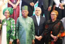 L to R. Hon. Minister of Art, Culture, Tourism, and Creative Economy Barr.Hannatu Musa Musawa, VP Kashim Shettima, UN Secretary General on TourismMr Zurab Pololikashivili and the FCT Senator Ireti Heebah Kingibe at the CAF 2025 meeting in Abuja.