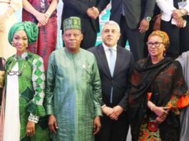 L to R. Hon. Minister of Art, Culture, Tourism, and Creative Economy Barr.Hannatu Musa Musawa, VP Kashim Shettima, UN Secretary General on TourismMr Zurab Pololikashivili and the FCT Senator Ireti Heebah Kingibe at the CAF 2025 meeting in Abuja.