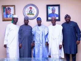 From Left to Right 1. Abdulkabir Adisa Aliu, CEO of Matrix Energy 2. Alhaji Auwalu Abdullahi Rano, CEO of A.A. Rano 3. Wale Edun, Honourable Minister of Finance and Coordinating Minister of the Economy. 4. Yakubu Maishanu, Chairman/CEO of AYM Shafa Ltd 5. Temitope Akinyemi, S.A to the Minister.