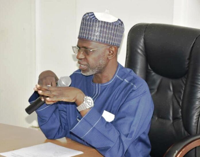 Director of Planning, Research and Statistics Mr. Usman Abdulkadir The representative of the Permanent Secretary, MPR. and Director of Planning, Research and Statistics Mr. Usman Abdulkadir making his remarks at the deployment exercise.