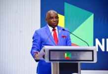 The Permanent Secretary, Ministry of Petroleum Resources, Dr. Emeka Vitalis Obi mni delivering his keynote address at the send forth ceremony in Abuja.
