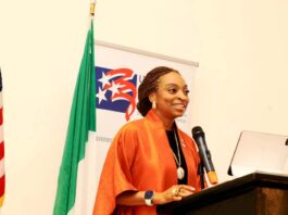 The Hon. Min. of Trade & Investment, FMITI, Dr. Jumoke Oduwole MFR, delivering her opening remarks during the United States - Nigeria Commercial & Investment Partnership Working Group Launch held in Abuja on Tuesday 24th June 2025.