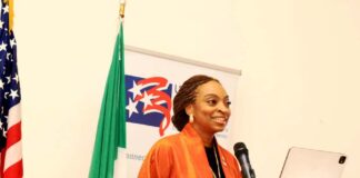 The Hon. Min. of Trade & Investment, FMITI, Dr. Jumoke Oduwole MFR, delivering her opening remarks during the United States - Nigeria Commercial & Investment Partnership Working Group Launch held in Abuja on Tuesday 24th June 2025.