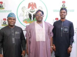 L-R, Esege Ebei Esege, PS FMSDIGA, Dr. Onwusoro Maduka Ihemelandu, Onah Uchenna C. Delivery Manager of FMSDIGA, CRDCU,