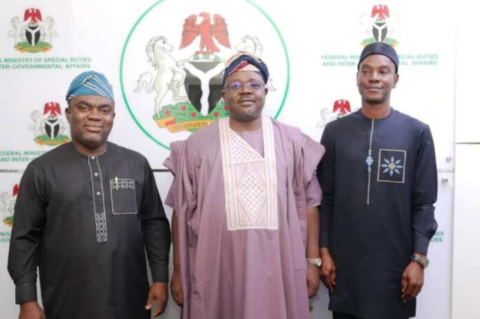 L-R, Esege Ebei Esege, PS FMSDIGA, Dr. Onwusoro Maduka Ihemelandu, Onah Uchenna C. Delivery Manager of FMSDIGA, CRDCU,