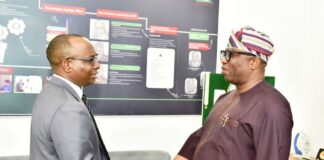 L-R: Director-General, Bureau of Public Procurement (BPP) Dr. Adebowale A. Adedokun, FCIPS, ACFE welcomes the National Commissioner/Chief Executive Officer, National Data Protection Commission (NDPC), Dr. Vincent Olatunji to his office in Abuja