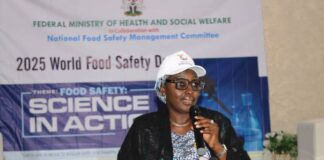 @ 2025 World Food Safety Day: The Permanent Secretary Daju Kachollom mni, delivering her keynote address during the occasion