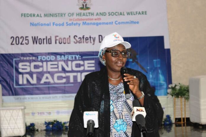 PS Daju Kachollom @ 2025 World Food Safety Day: The Permanent Secretary Daju Kachollom mni, delivering her keynote address during the occasion