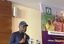The Permanent Secretary, Federal Ministry of Water Resources and Sanitation, Mr. Richard Pheelangwah, delivered the keynote address on behalf of the Honourable Minister during the Gender Dissemination Workshop.