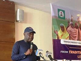 The Permanent Secretary, Federal Ministry of Water Resources and Sanitation, Mr. Richard Pheelangwah, delivered the keynote address on behalf of the Honourable Minister during the Gender Dissemination Workshop.