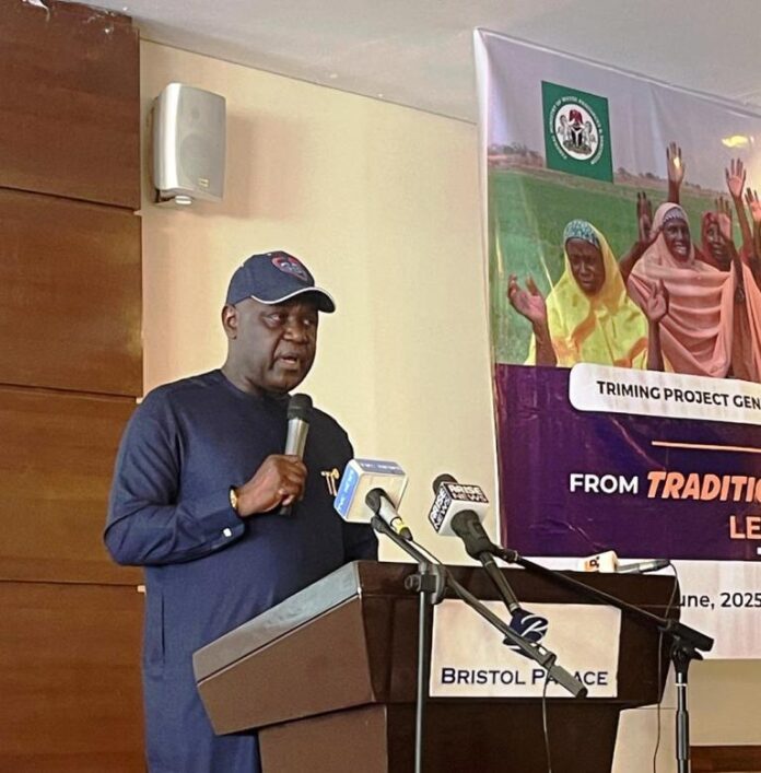 PS - Mr. Richard Pheelangwah The Permanent Secretary, Federal Ministry of Water Resources and Sanitation, Mr. Richard Pheelangwah, delivered the keynote address on behalf of the Honourable Minister during the Gender Dissemination Workshop.
