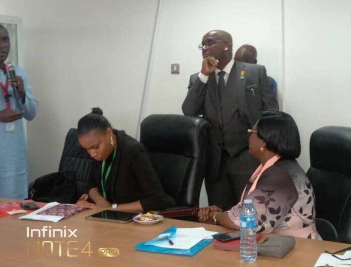 Petroleum Ministry Strengthens Staff The Permanent Secretary, MPR. Dr. Emeka Vitalis Obi mni during his visit to the training venue of M&E exercise.