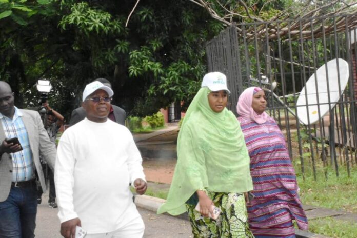 Unity Schools Exam From left: Registrar, National Examination Council, Prof. Ibrahim Wushishi; Minister of State for Education, Prof. Suwaiba Ahmad; and the Special Adviser on Education and Quality Assurance to the Minister of State for Education, Mujida Bello, during the monitoring of 2025 National Common Entrance Examination (NCEE) at Model Secondary School, Maitama in Abuja on Saturday (14/6/25).