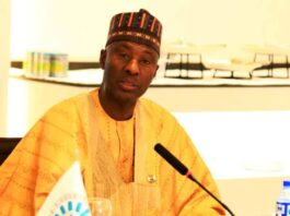 The Perm. Sec. FMITI, & D-8 Chairman, Amb. Nura Rimi, giving his opening remarks during the 8th Session of the Supervisory Committee of the D-8 PTA, hosted by the Federal Ministry of Industry, Trade and Investment, in Abuja on Monday 16th June 2025.
