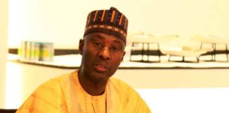 The Perm. Sec. FMITI, & D-8 Chairman, Amb. Nura Rimi, giving his opening remarks during the 8th Session of the Supervisory Committee of the D-8 PTA, hosted by the Federal Ministry of Industry, Trade and Investment, in Abuja on Monday 16th June 2025.