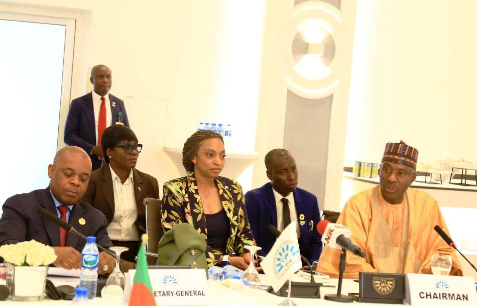 The Hon. Min. Trade & Investment, FMITI, Dr. Jumoke Oduwole, (middle), the Perm. Sec. FMITI, & D-8 Chairman, Amb. Nura Rimi, (right), D-8 Sec. Gen., Amb. Isiaka AbudulQadir Imam, (left), during the 8th Session of the Supervisory Committee of the D-8 PTA, hosted by the Federal Ministry of Industry, Trade and Investment, in Abuja on Monday 16th June 2025.