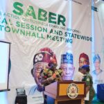 The Deputy Governor of Imo State Dr. Ihuoma Ekomaru giving a welcome address on behalf of the governor Senator Hope Uzodinma