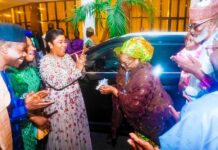Engr. Dr. Bahijjahtu Abubakar being presented with the key to a SUV(JAC) 4,2024 model, by the Head of the Civil Service of the Federation, Mrs Didi Esther Walson-Jack, OON, mni, at the 2025 Federal Civil Service Rewards and Recognition Awards Ceremony, in Abuja.