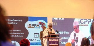 Dr. Iziaq Adekunle Salako Honourable Minister delivering his keynote address during the opening ceremony of the ICCPA 2025 meeting @ the Abuja Continental Hotel.