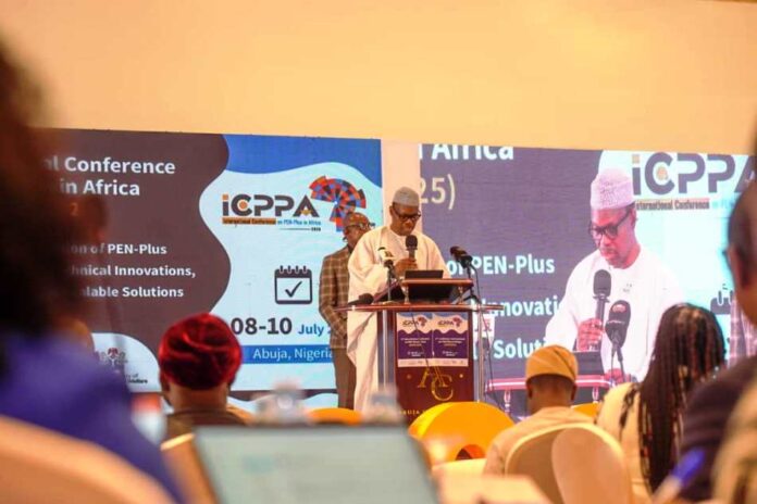 2nd PEN-Plus Conference Dr. Iziaq Adekunle Salako Honourable Minister delivering his keynote address during the opening ceremony of the ICCPA 2025 meeting @ the Abuja Continental Hotel.