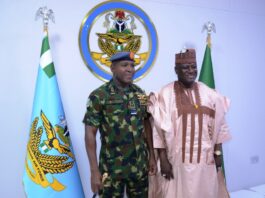 L-R Chief of Air Staff, Air Mashal Hassan Bala Abubakar & Permanent Secretary, Ministry of Aviation and Aerospace Development, Dr.Ibrahim Abubakar Kana.mni