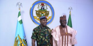 L-R Chief of Air Staff, Air Mashal Hassan Bala Abubakar & Permanent Secretary, Ministry of Aviation and Aerospace Development, Dr.Ibrahim Abubakar Kana.mni