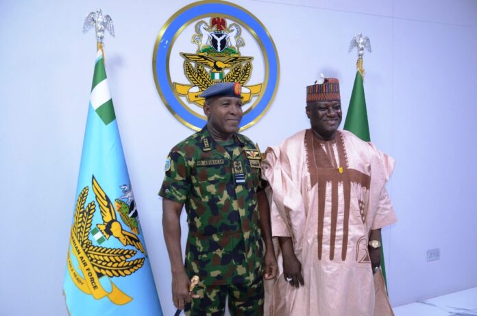 Aviation Ministry And NAF L-R Chief of Air Staff, Air Mashal Hassan Bala Abubakar & Permanent Secretary, Ministry of Aviation and Aerospace Development, Dr.Ibrahim Abubakar Kana.mni