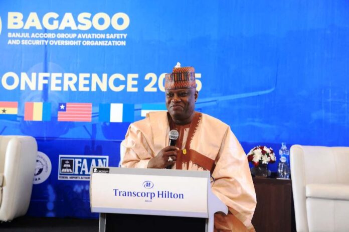 Dr. Ibrahim Abubakar Kana, mni P.s Ministry of Aviation and Aerospace Development represented the Hon. Minister of Aviation and Aerospace Development at the BAGASOO Safety conference