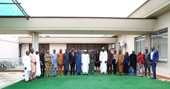 Conducive Business Environment For Non-Oil Exports Sector Secretary to the Government of the Federation, Sen. George Akume, fnim, CON, receives Stakeholders of the Non-oil Pre-shipment Inspection Agents (PIAs) and Monitoring and Evaluation Agents (Mas) in the South-West, South-South and North-West Geo-Political Zones on Thursday, 10th July, 2025 in Abuja.