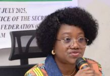 The Permanent Secretary, Ministry of Regional Development, Dr. Mary Ada Ogbe, administering the signing of the 2025, Performance Management Contracts with Top Management Staff, at the Ministerial Perpormance Management System Retreat held today, 21st July 2025 at the Federal Secretariat, Phase 1, Abuja.
