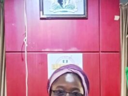 The Permanent Sectary , Ministry of Regional Development, Dr. Mary Ada Ogbe, addressing staff during an interactive session with Management and Staff of the Ministry held today at the OSGF Conference Hall, Federal Secretariat Phase 1, Abuja