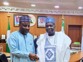 Gombe Governor Receives NUJ National President, Alhassan Yahya