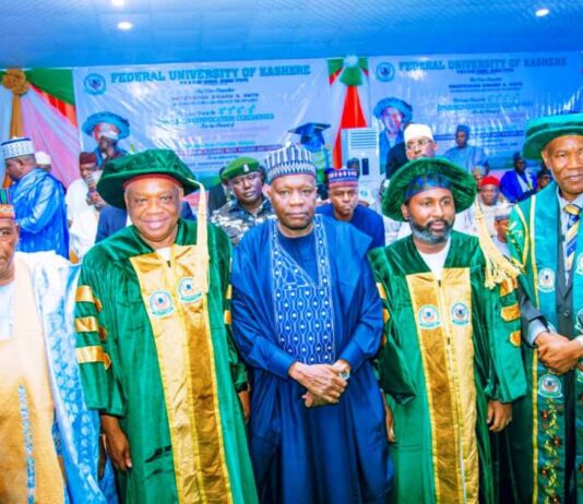 Governor Inuwa Yahaya Attends Combined Convocation of Federal University of Kashere