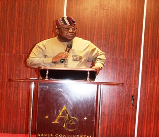 Hon. Chairman, Federal Civil Service Commission (FCSC), Prof. Tunji Olaopa during his opening remark at the FCSC Strategic Workshop Retreat at Abuja Intercontinental Hotel, (former Sheraton Hotel) Abuja. Federal Civil Service Commission Press Release,