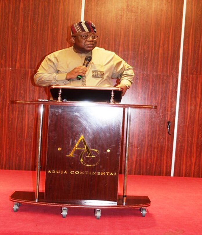 Hon. Chairman, Federal Civil Service Commission (FCSC), Prof. Tunji Olaopa during his opening remark at the FCSC Strategic Workshop Retreat at Abuja Intercontinental Hotel, (former Sheraton Hotel) Abuja. Federal Civil Service Commission Press Release,